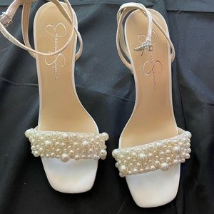 Pearl heels.